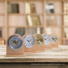 Natural Color Wooden Clock Hotel Guest Room Alarm Desk Clock